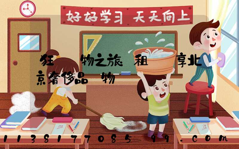 狂歡購物之旅：租車暢享北京奢侈品購物廣場